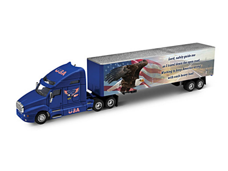 1:50-Scale Diecast Cab & Trailer Salutes America's Truckers