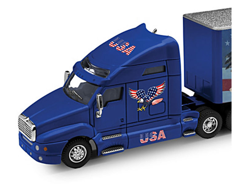 1:50-Scale Diecast Cab & Trailer Salutes America's Truckers