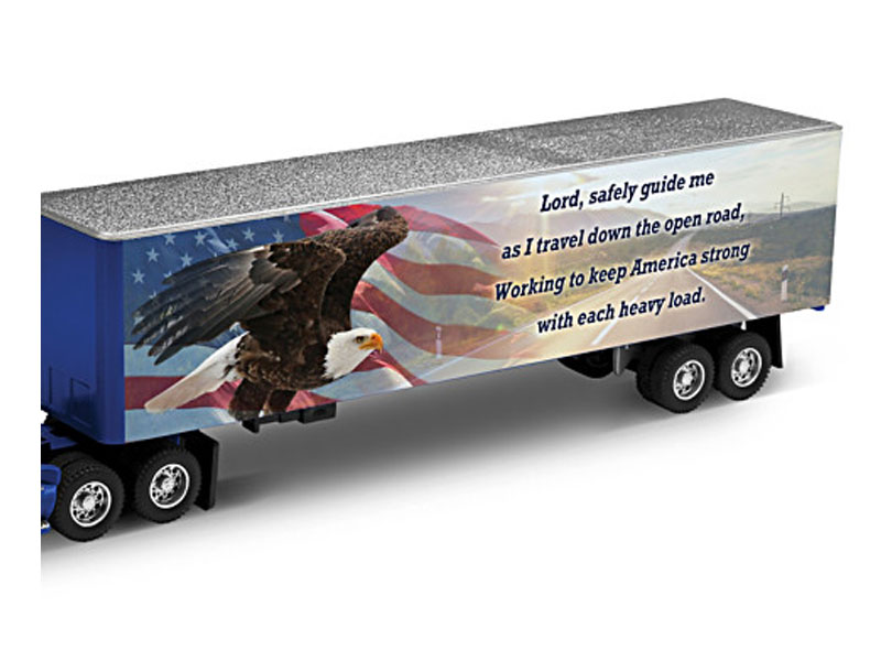 1:50-Scale Diecast Cab & Trailer Salutes America's Truckers