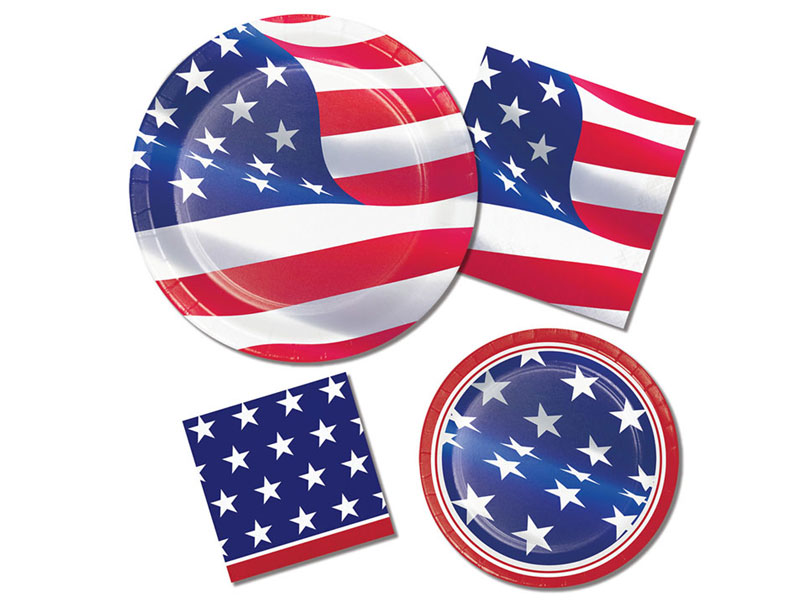 American Flag Dinner Plates 96 ct