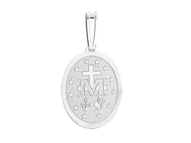 Miraculous Medal Color Oval Pendant