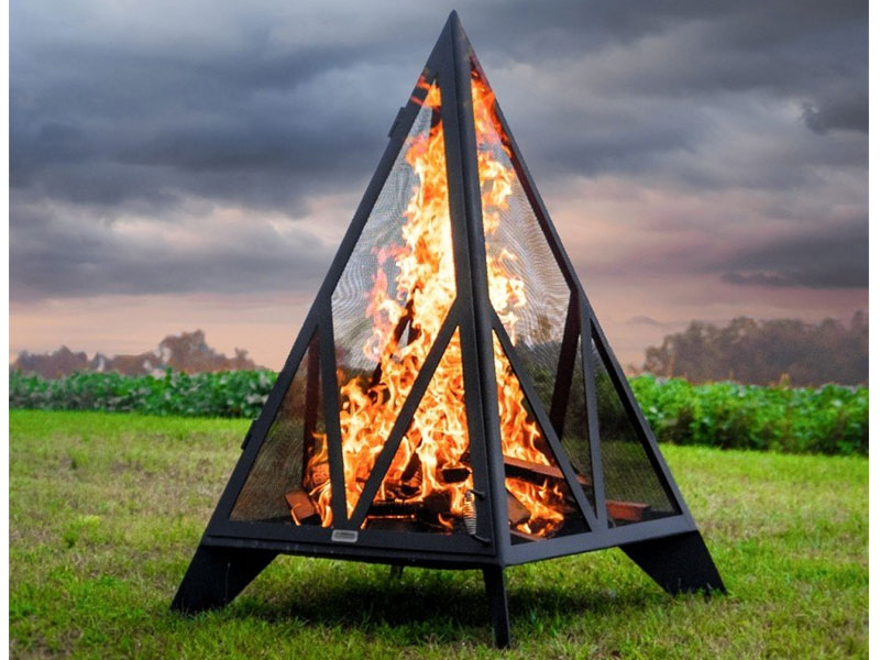 Iron Embers Pyramid Outdoor Fireplace