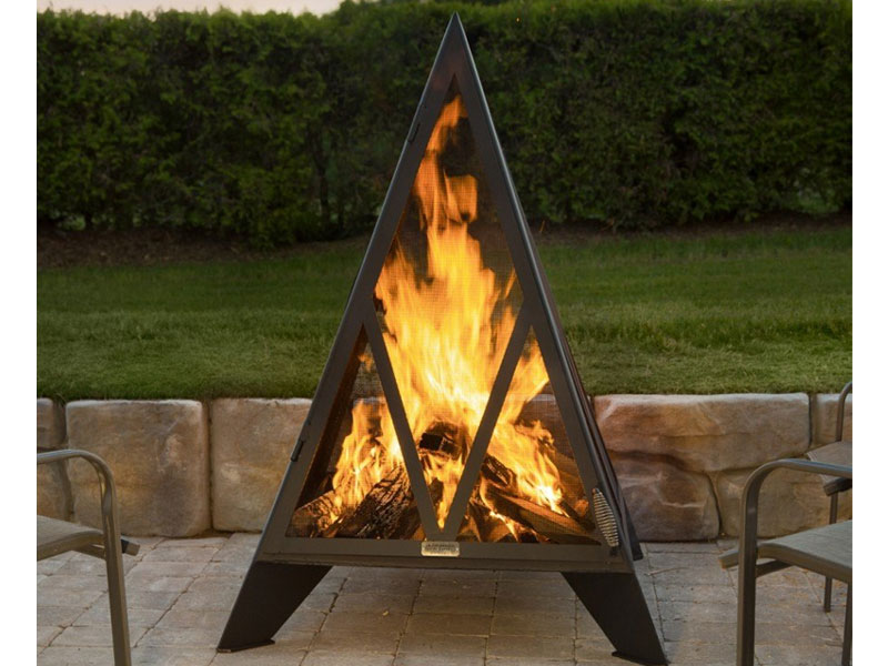 Iron Embers Pyramid Outdoor Fireplace