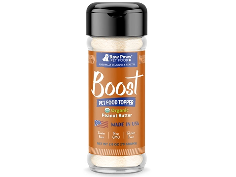 Raw Paws Pet Food Boost Organic Peanut Butter Pet Food Topper 3.2 oz