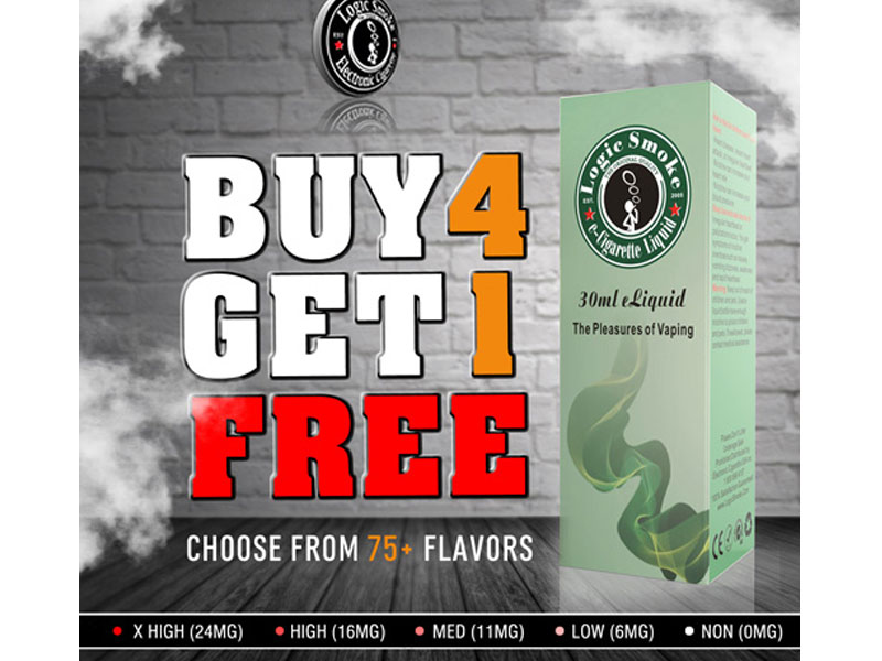 Logic Smoke e Cig Liquid Buy 4 Get 1 30ml e Cigarette Liquid Juice