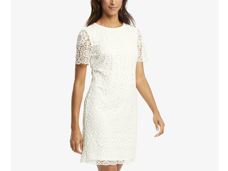 Women's Short-Sleeve Lace Dress