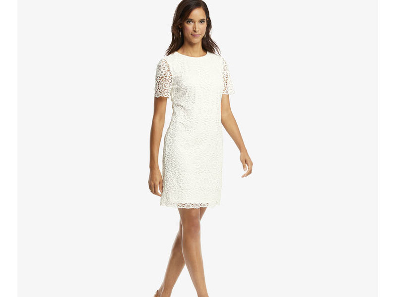 Women's Short-Sleeve Lace Dress