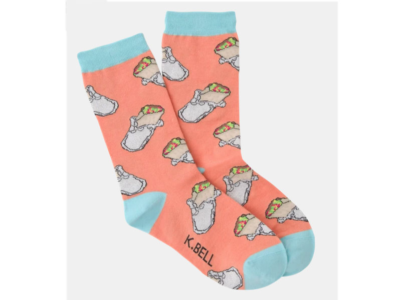 K. Bell Socks Women's Burritos Crew Socks