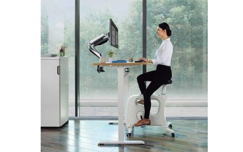 Sit-Stand-Move Solution Height Adjustable Desk Under Desk Bikes V9U
