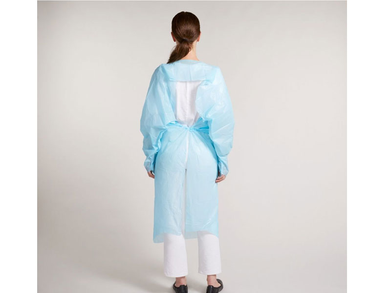 Disposable Apron Gown Level 1Open Back Blue Case of 100