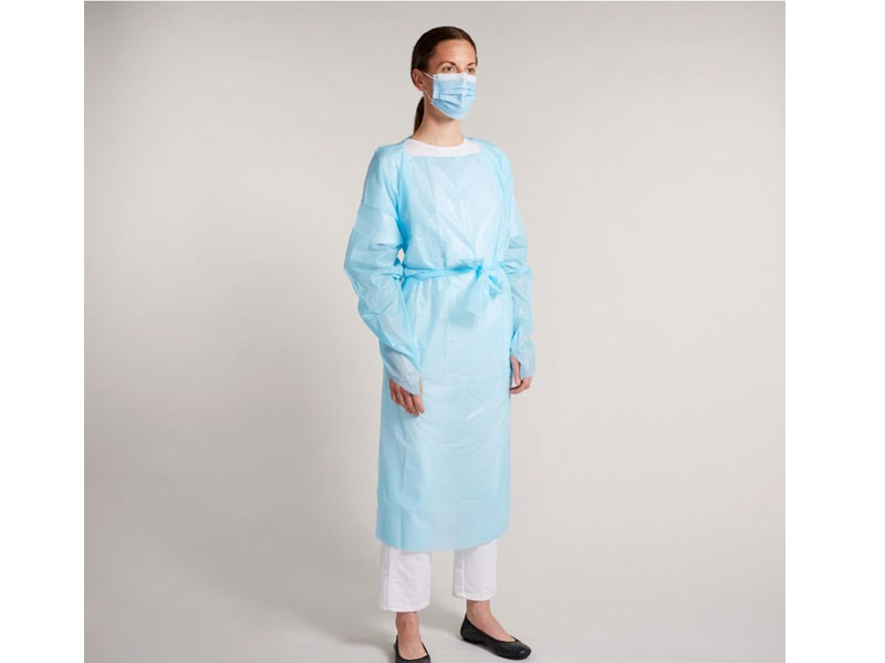 Disposable Apron Gown Level 1Open Back Blue Case of 100