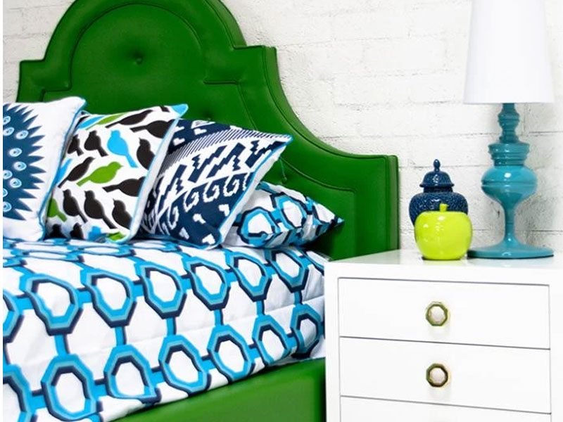 Palm Beach Bedding in Turquoise/Navy/Aqua