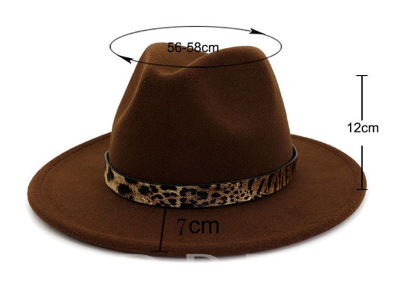 Women's Fashion Flat Brim Patchwork Fedora Hat