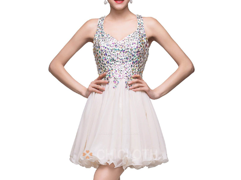 Women's Chicloth Off The Shoulder Short Prom Dress Plus Size Dresses