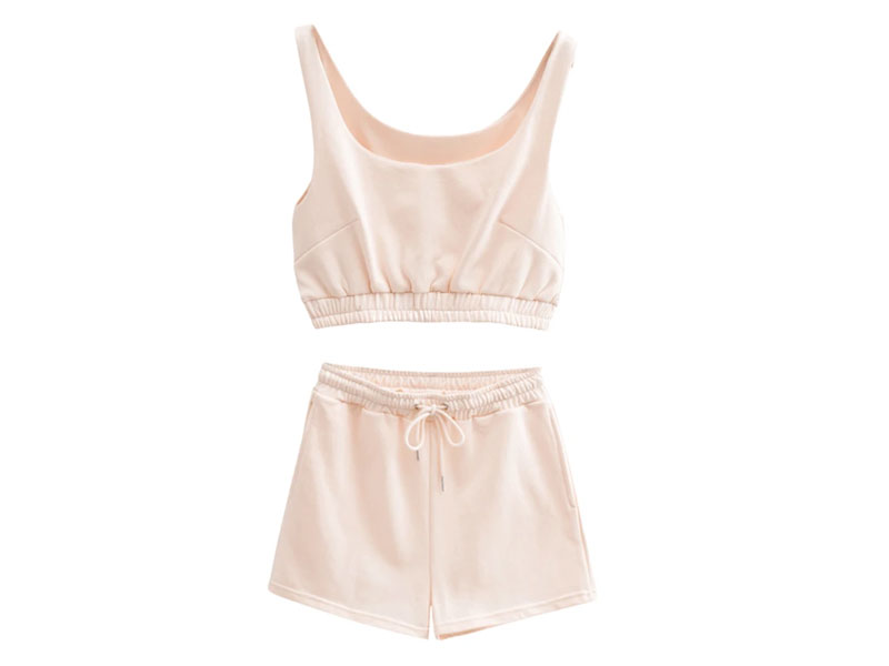 Women's Goodnight Macaroon Sarah Cropped Top and Shorts Two Piece Set