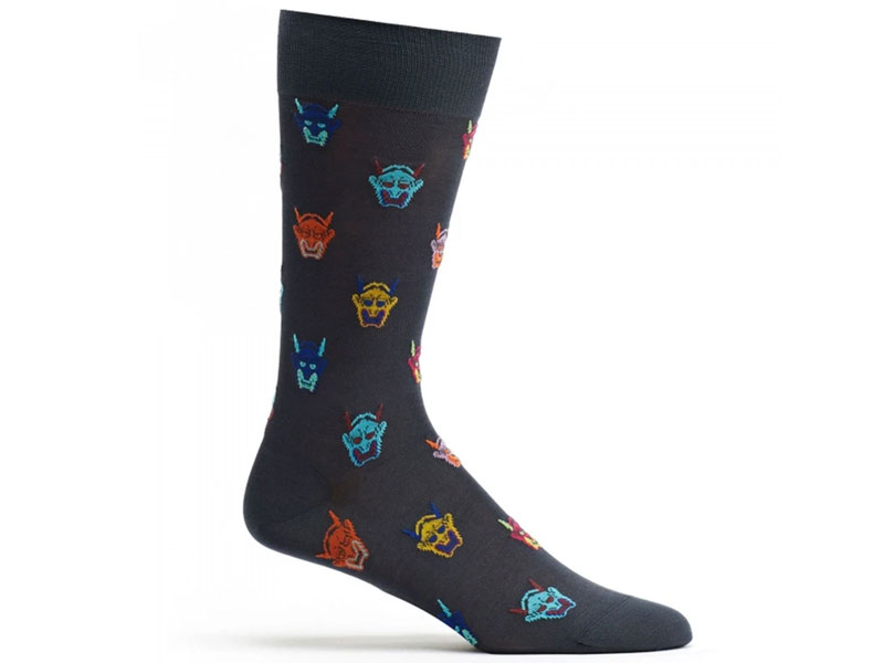 OZone Men's Hannya Mask Sock