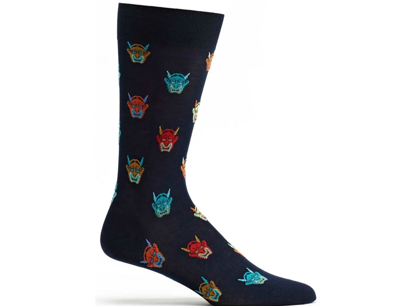 OZone Men's Hannya Mask Sock