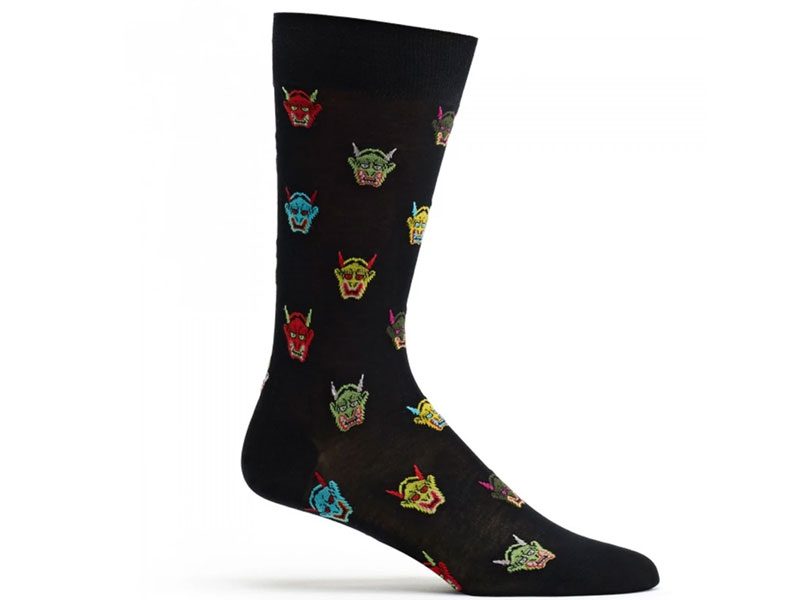 OZone Men's Hannya Mask Sock