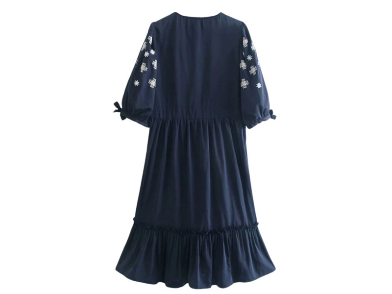 Goodnight Macaroon Susan Embroidered Boho Midi Dress For Women