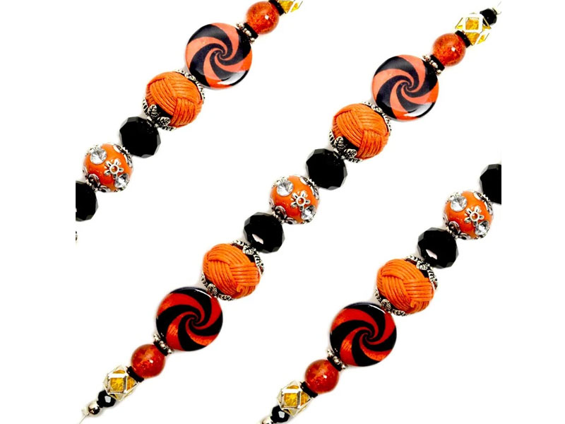 Jesse James Beads Bead Strand in Jack O'Lantern