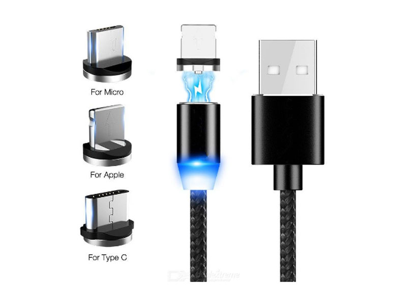 3 in 1 Multicharge Type-C Lightning Micro USB Powerful Magnetic Fast Charging