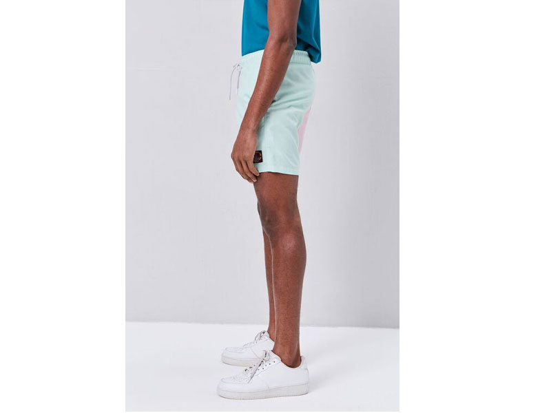 Colorblock Drawstring Swim Trunks For Men