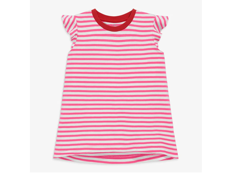 Kid's Flutter Sleeve Top In Stripe