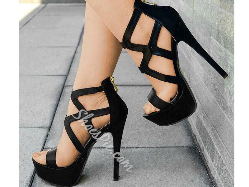 Shoespie Sexy High Stiletto Heel Platform Open Toe Sandals For Women