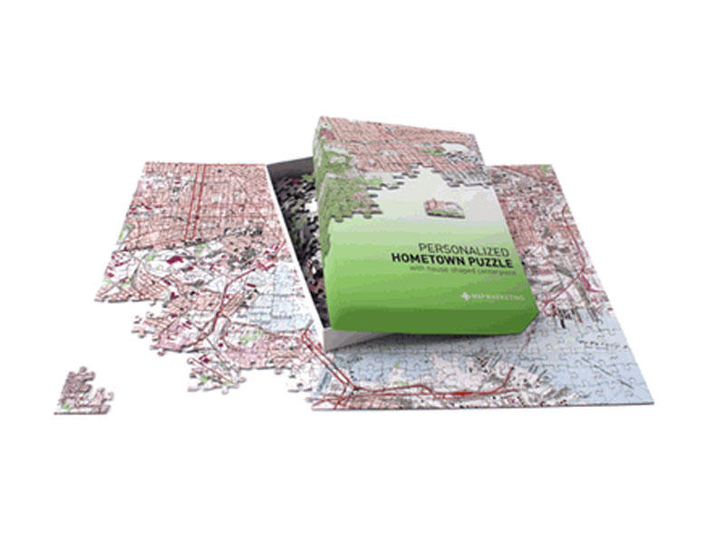 Personalized Hometown Map Puzzle