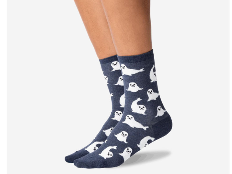 Women's Hot Sox Harp Seal Crew Socks