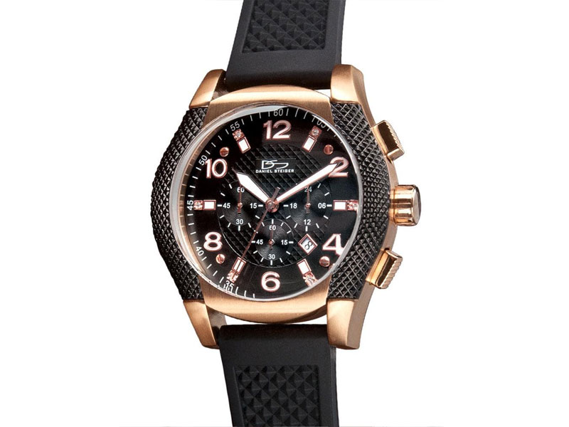 Daniel Steiger Diamond Icon Black Dial Watch