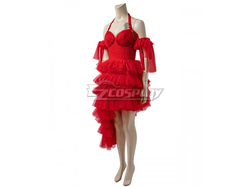 The Suicide Squad 2 Harley Quinn 2021 Movie Red Dress Cosplay Costume