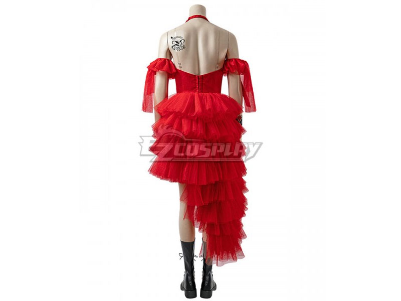 The Suicide Squad 2 Harley Quinn 2021 Movie Red Dress Cosplay Costume