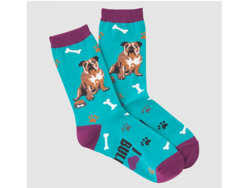 K.Bell Socks Women's Bull Dog Crew Socks