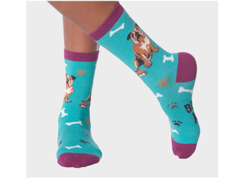 K.Bell Socks Women's Bull Dog Crew Socks