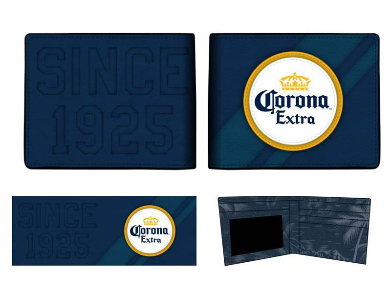 Corona Extra Logo Bifold Navy Blue Wallet