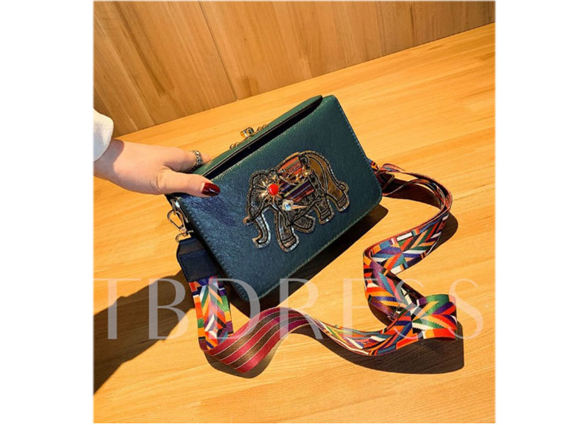 PU Animal Lock Flap Crossbody Bags For Women