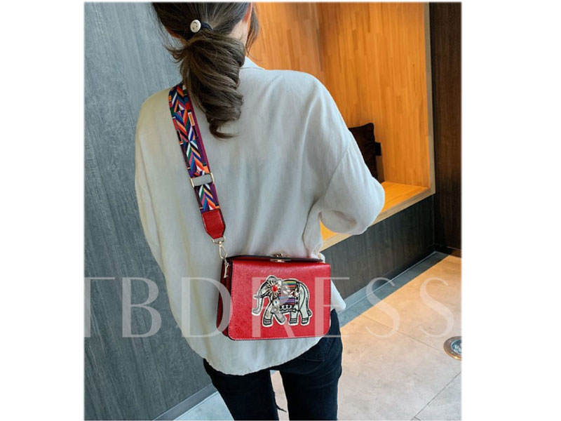 PU Animal Lock Flap Crossbody Bags For Women