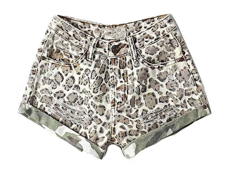 Goodnight Macaroon Lexi Leopard Print Camouflage Shorts