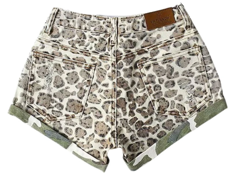 Goodnight Macaroon Lexi Leopard Print Camouflage Shorts