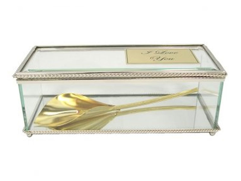 Heirloom Calla Lily with Birthstone in Glass Museum Case