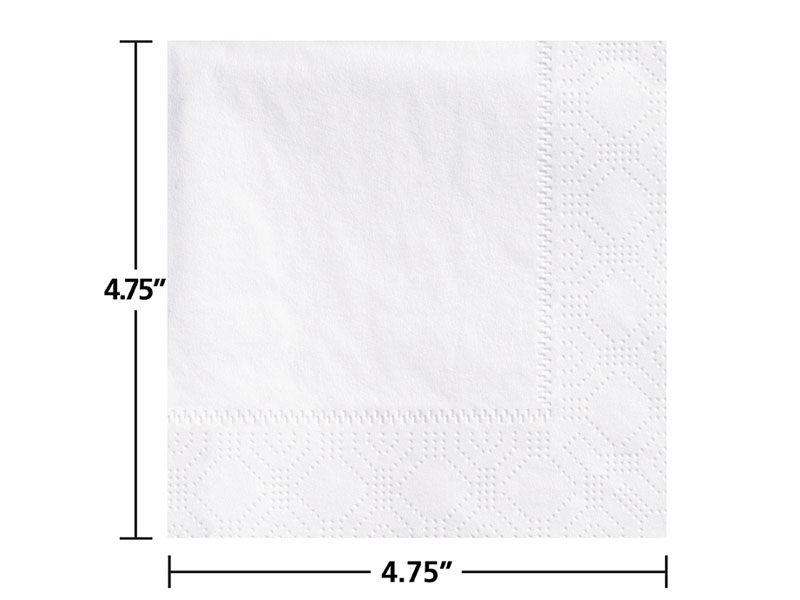 White Decorator Beverage Napkins 1,000 ct