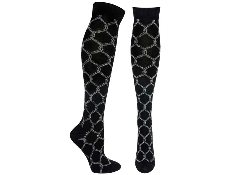 Ozone Women's Chain Bling Fence KH Sock