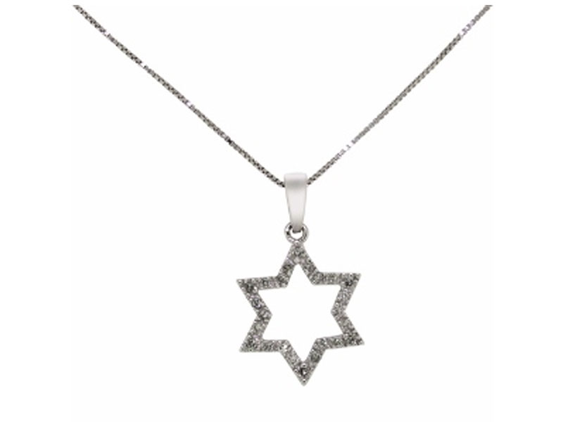 Women's Star of David Diamond Pendant