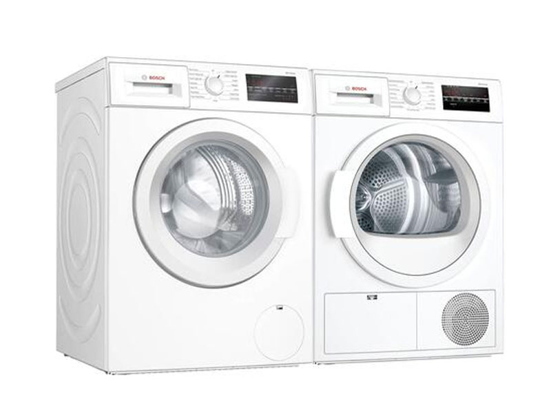 Bosch Compact White Laundry Pair with WAT28400UC 24