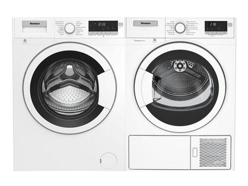 Blomberg Side by Side Front Load Compact Laundry Pair with 24