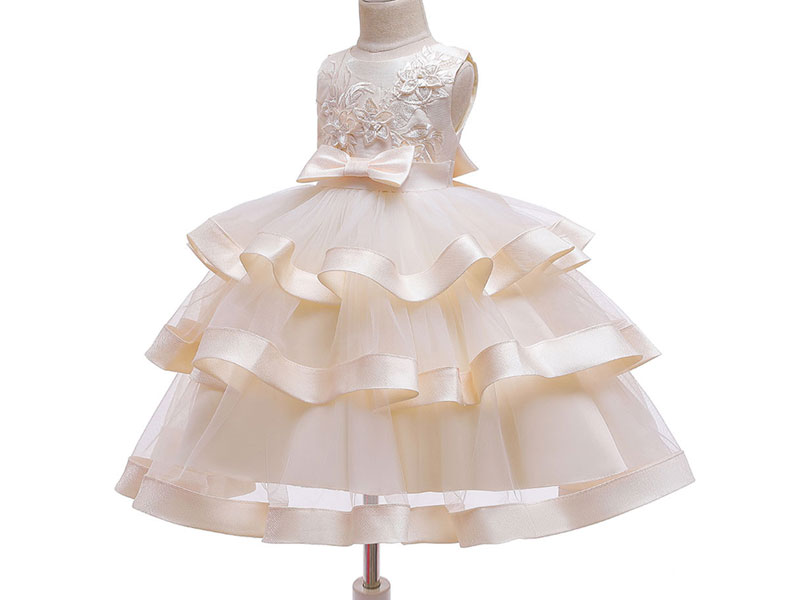 Flower Girl Dresses Jewel Neck Formal Kids Pageant Dresses