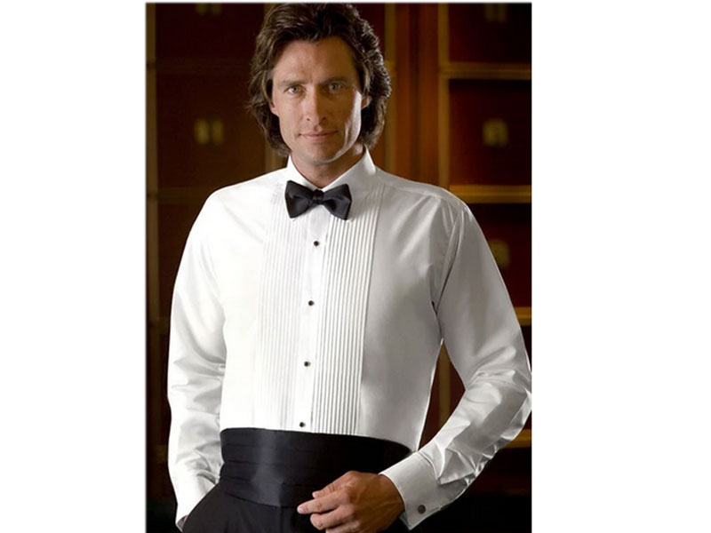 3 Pack of Tuxedo Shirts Laydown Collar