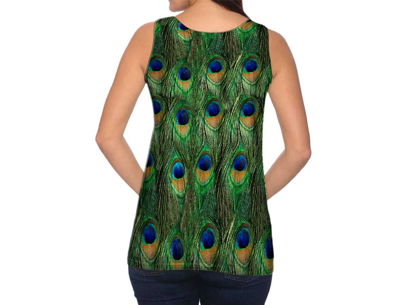 Women's Peacock Feathers Womens Tank Top