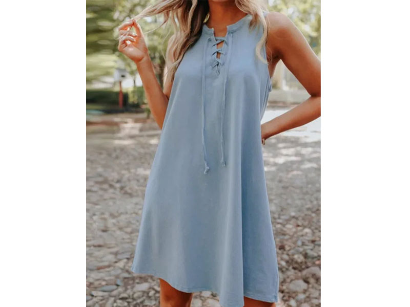 Women's Plain Casual Sleeveless Dresses